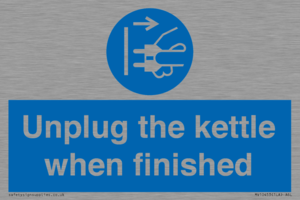 Unplug the kettle when finished